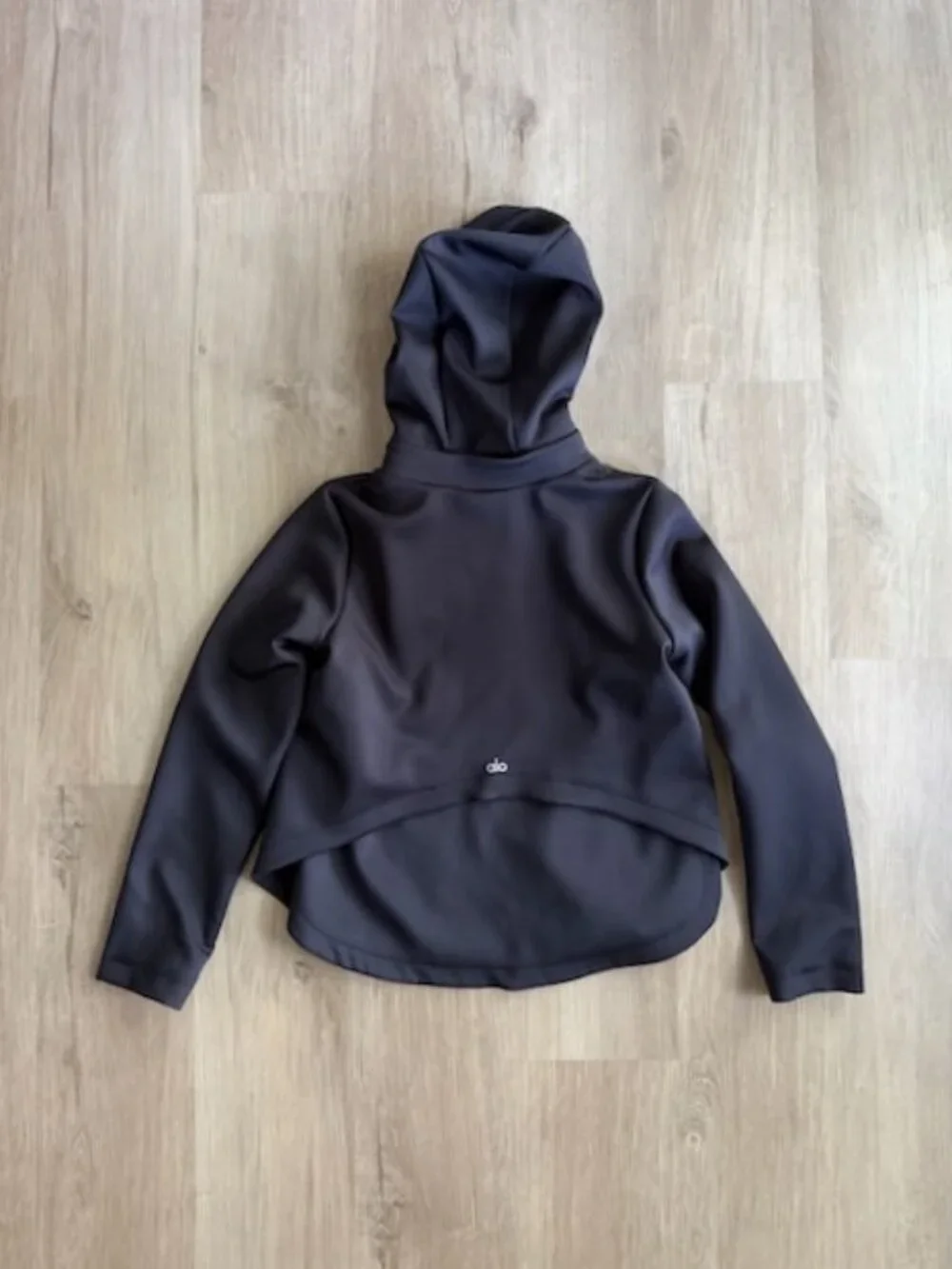 Alo Yoga Black Scuba Softshell Hoodie Jacket S